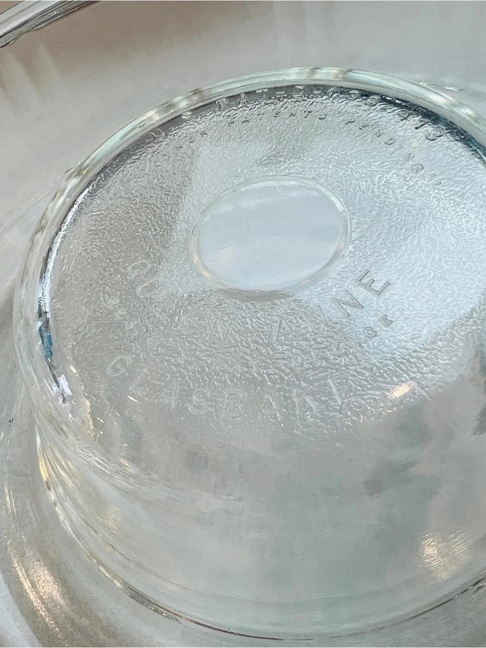 Vintage Glasbake Queen Anne 9” Clear Glass Jello Mold